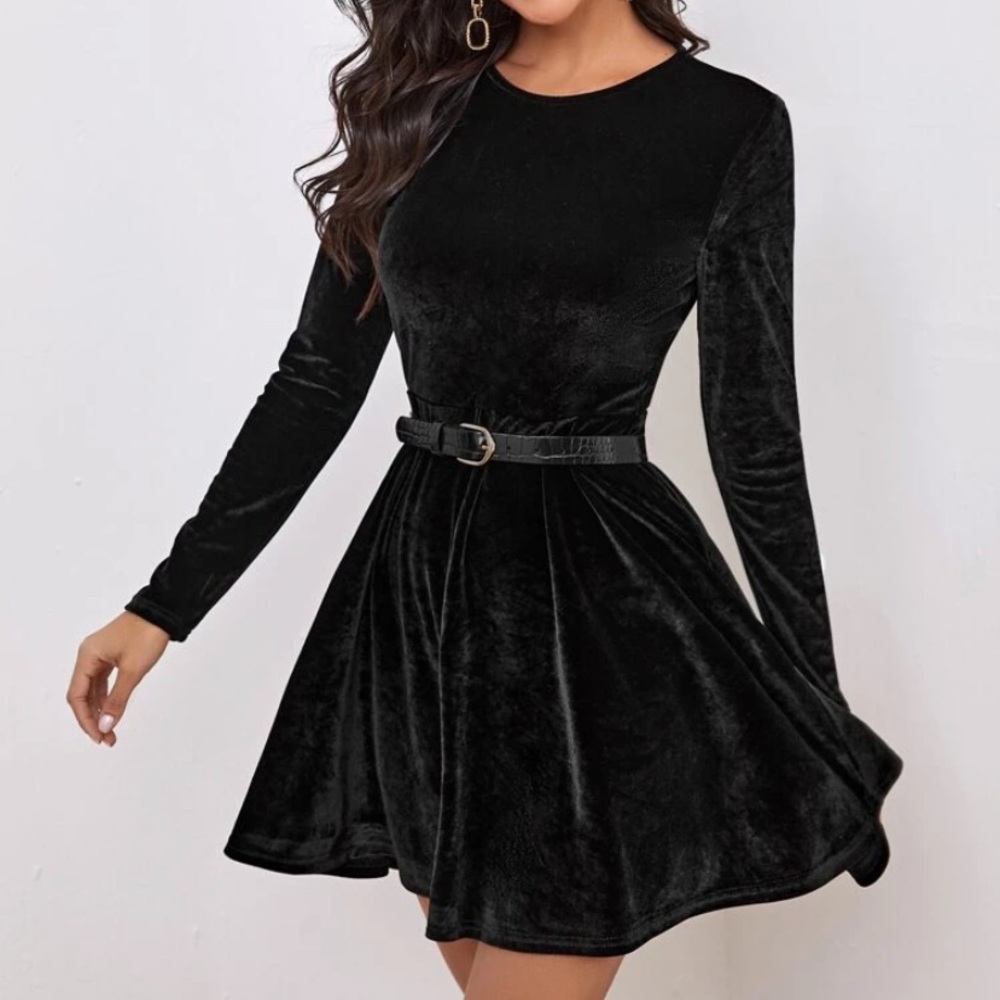 Velvet black dress